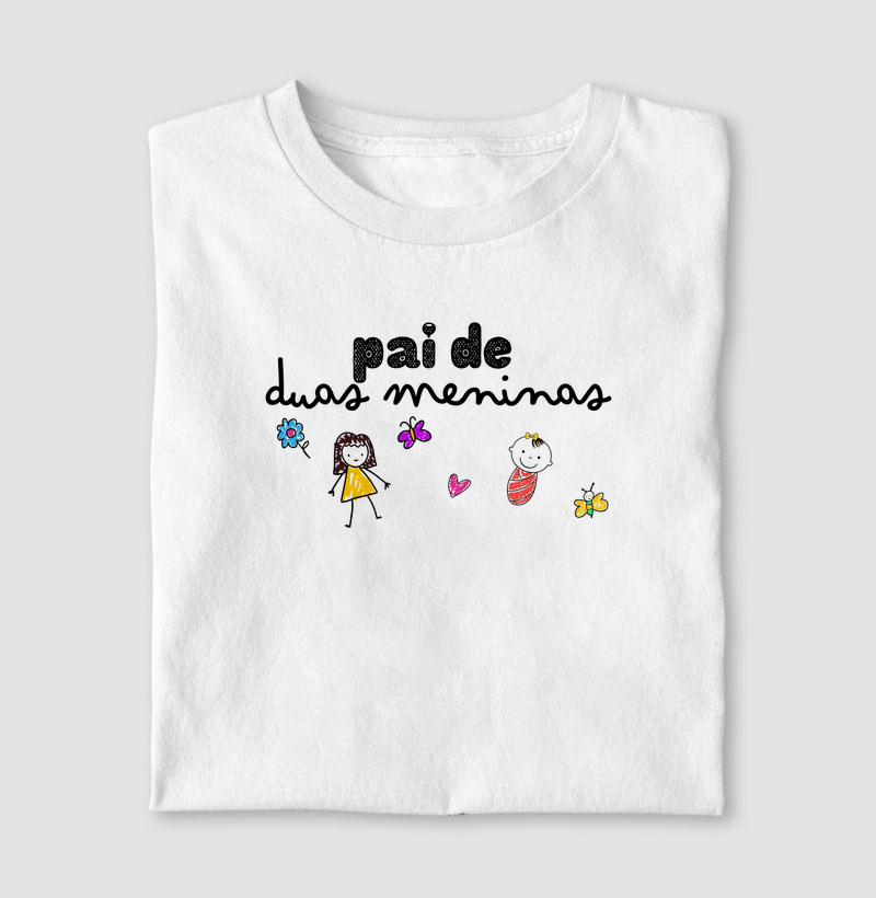 Camiseta Pai de Duas Meninas
