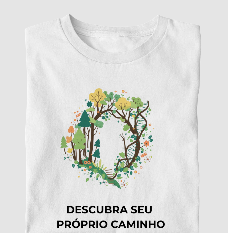 Camiseta descubra seu próprio caminho