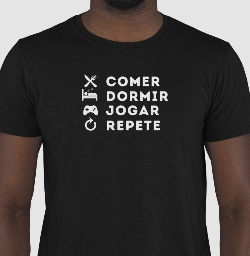 Camiseta Rotina Gamer - Camiseta estampada Gamer