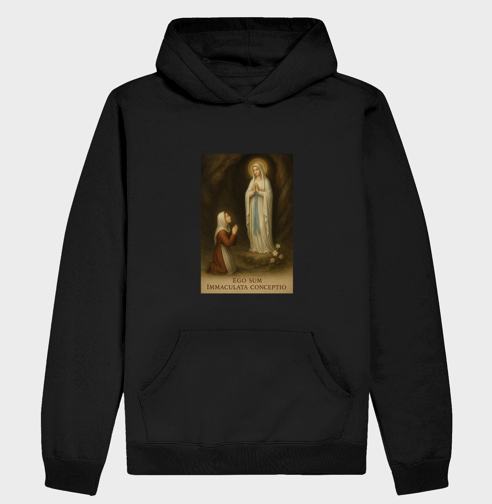 Hoodie Moletom Ego Sum Immaculata Conceptio "Nossa Senhora de Lourdes e Santa Bernadette"