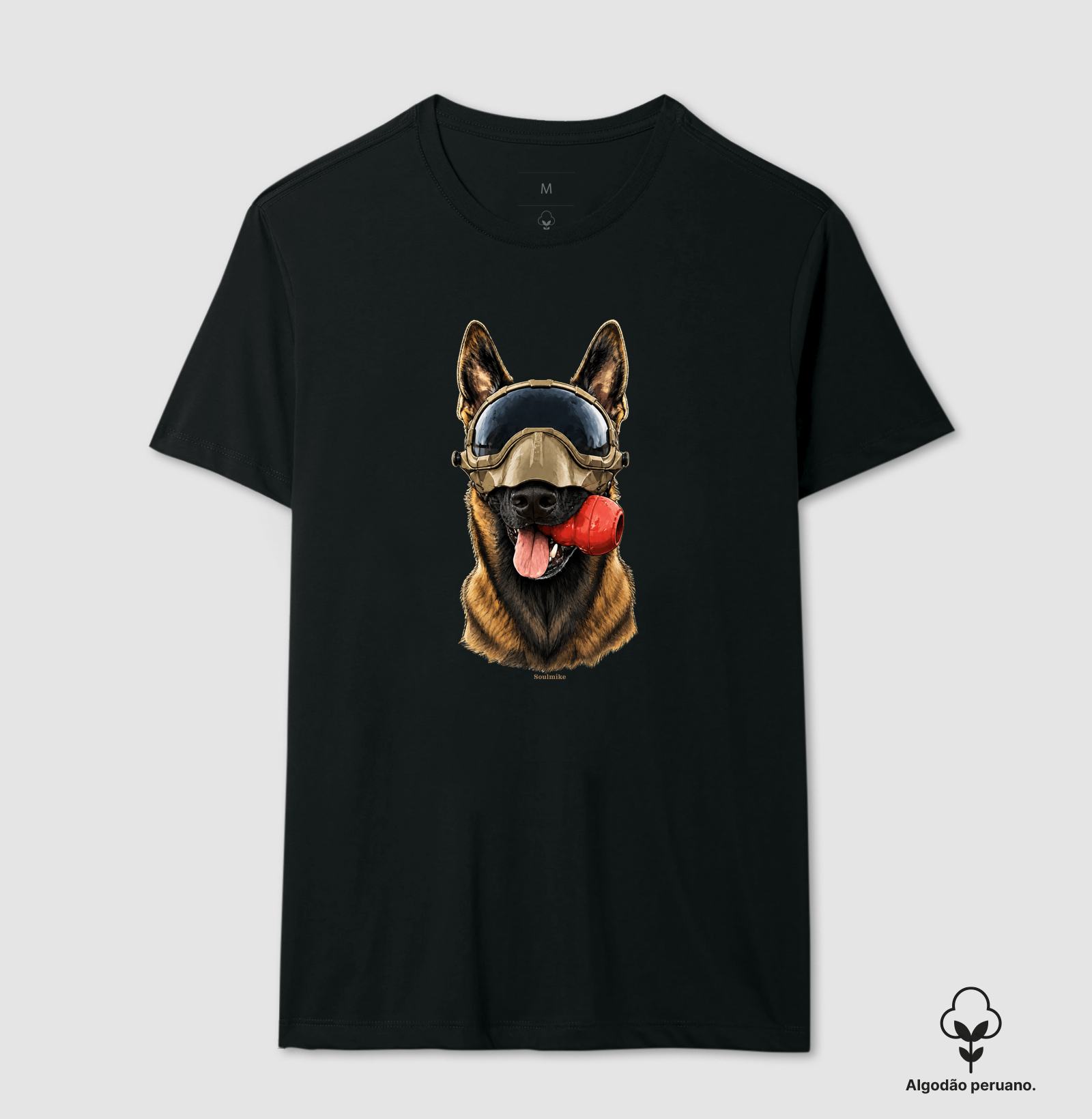 Military Malinois - Camiseta Algodão Peruano