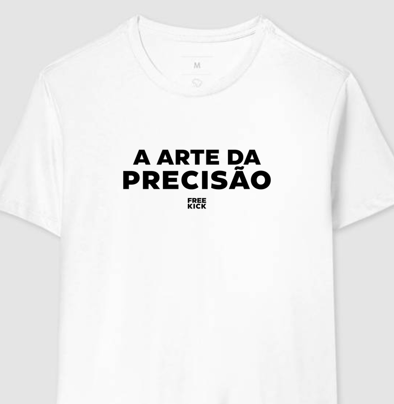 CAMISETA FREE KICK A ARTE DA PRECISÃO LOGO PRETO