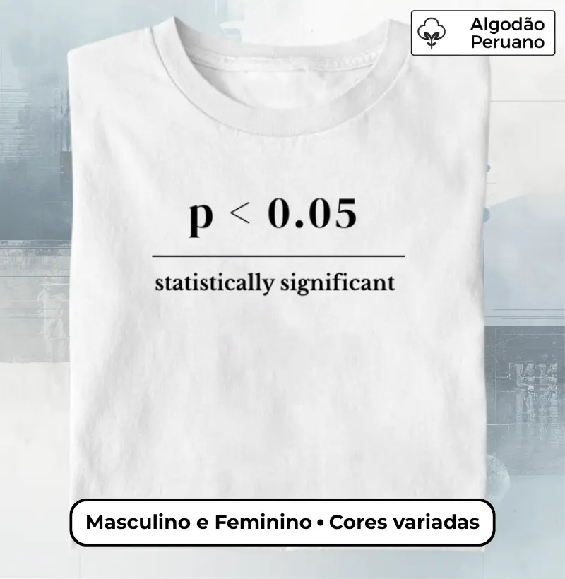 Camiseta p < 0.05 – Estatisticamente Significativo | Masculina e Feminina