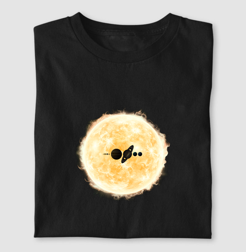 Solar System Proportional Sizes (sem Plutão)