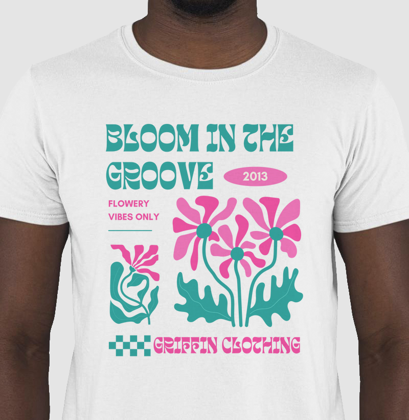 CAMISETA MASCULINA FLOWERY VIBES