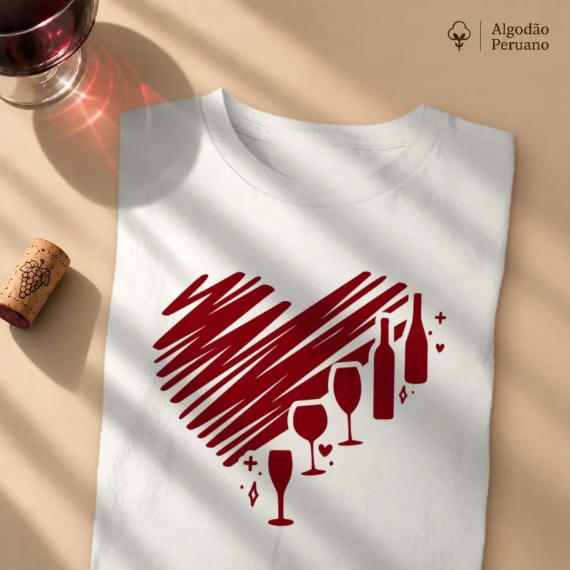 Camiseta Vinho - Heart