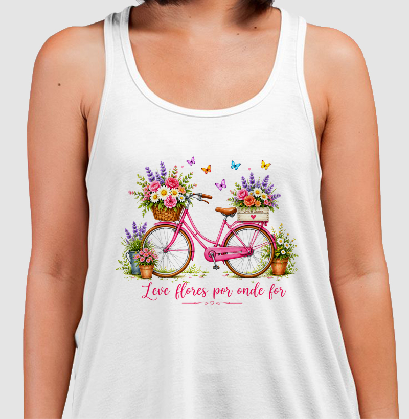 Camiseta Leve flores por onde for