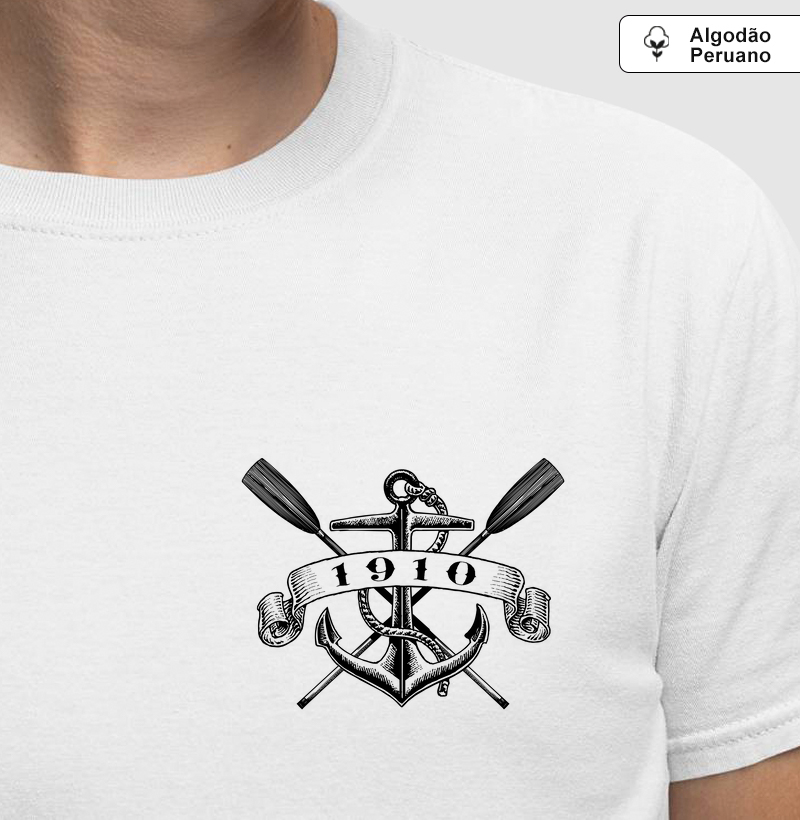  Camiseta Algodão Peruano - Âncora & Remo 1910 