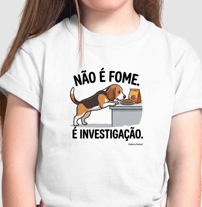 CAMISETA INFANTIL BEAGLE INVESTIGAÇÃO - Camiseta Infantil