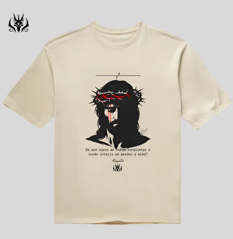 Camiseta Oversized - Jesus (Coroa de Espinho) 
