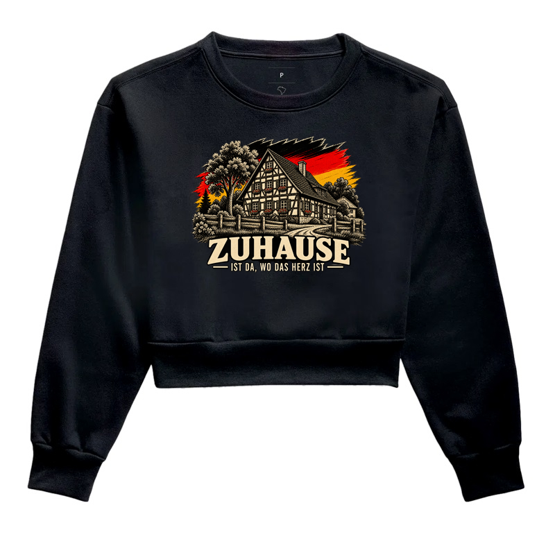 Zuhause ist da, wo das Herz ist - Cropped Moletom