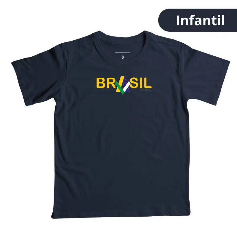 Camiseta infantil - Brasil esquadro compasso