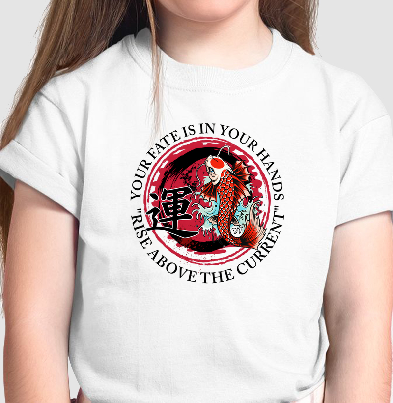 Estampa: Koi Ascendente - DESTINO & SUPERAÇÃO  運 (Un)