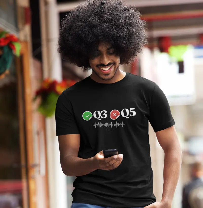 T-Shirt Preta Masculina - Q3