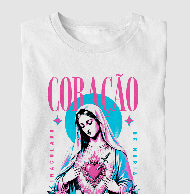 Imaculado Coração Rosa e Azul
