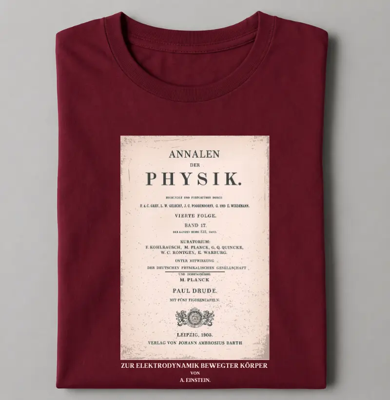 Revista Annalen der Physik - Relatividade Especial de Einstein, 1905.