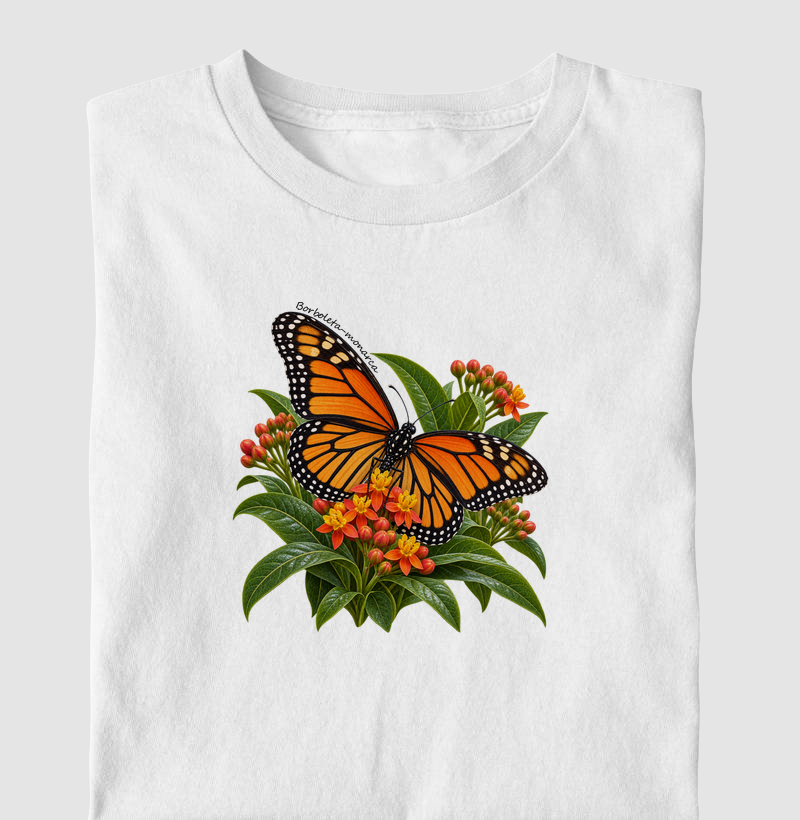 Borboleta-monarca - Coleção Fauna Brasileira - Camiseta