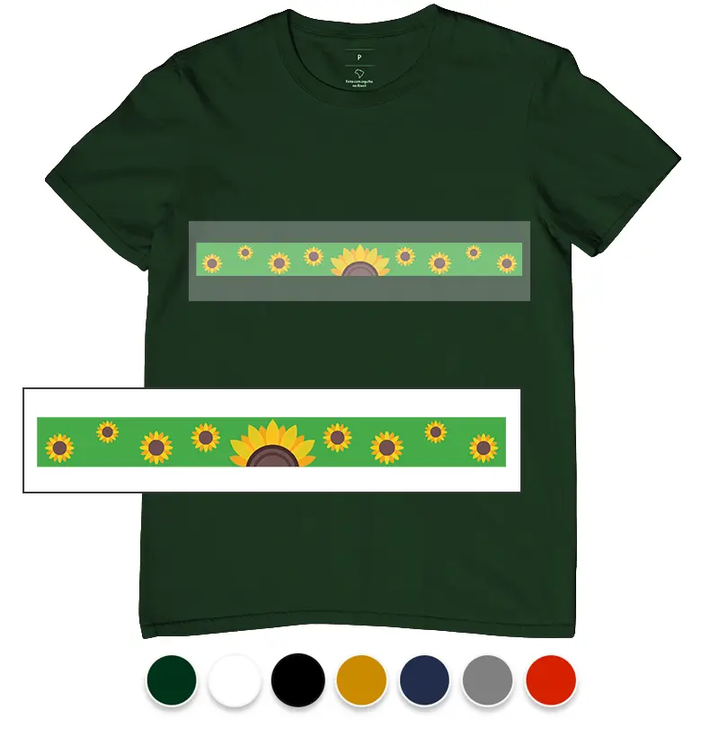 Camiseta Masculina Autismo Cordão de Girassol