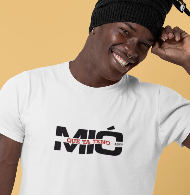 T-Shirt Masculino Branca - Mió Que Tá Teno