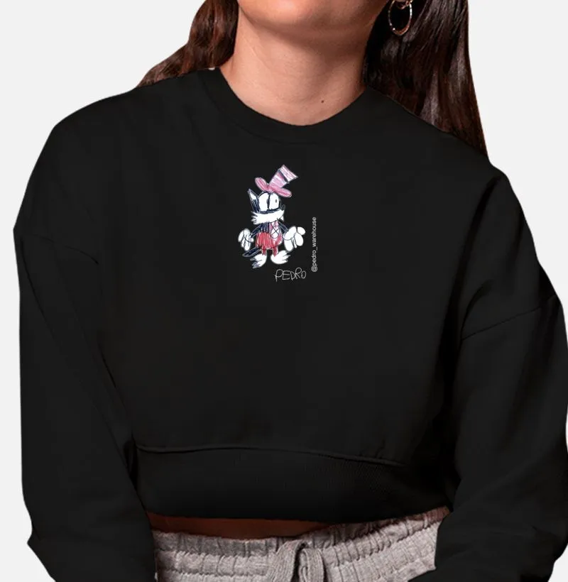 MOLETOM CROPPED - LOBINHO