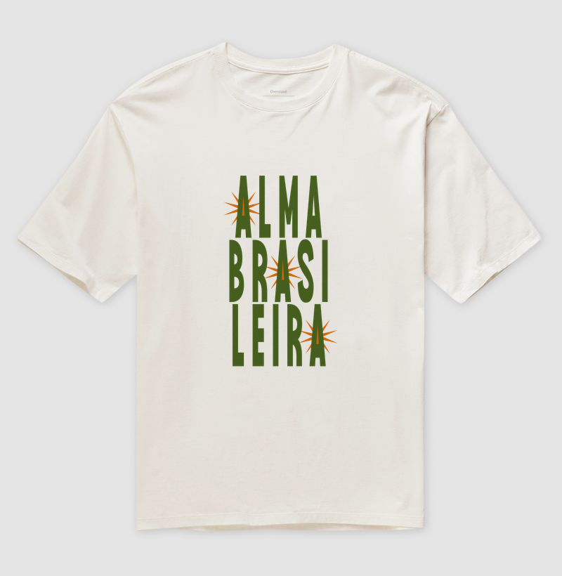 alma brasileira estrelas - Camiseta Oversized