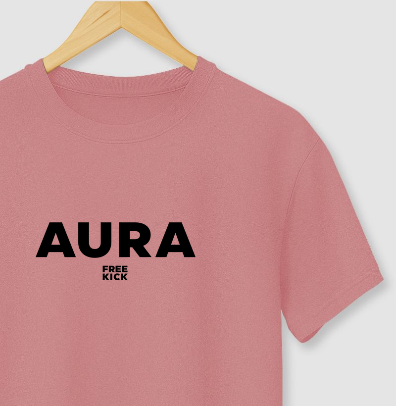 CAMISETA FREE KICK AURA LOGO PRETO