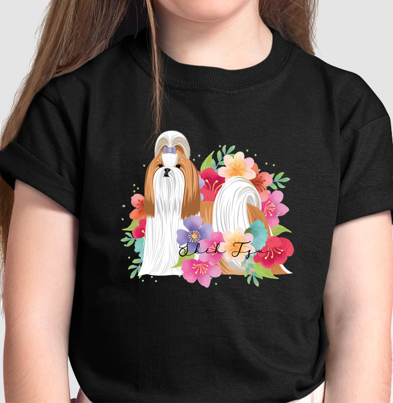 Shih Tzu Top Knot Floral