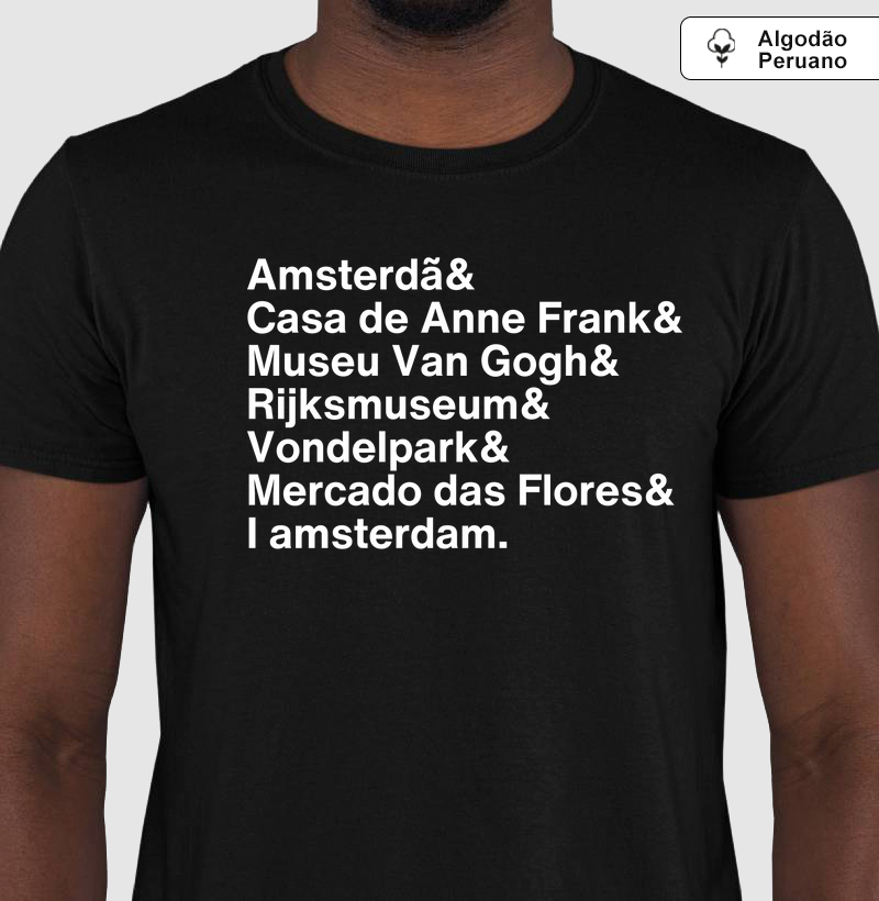 Amsterdã - Camiseta Algodão Peruano