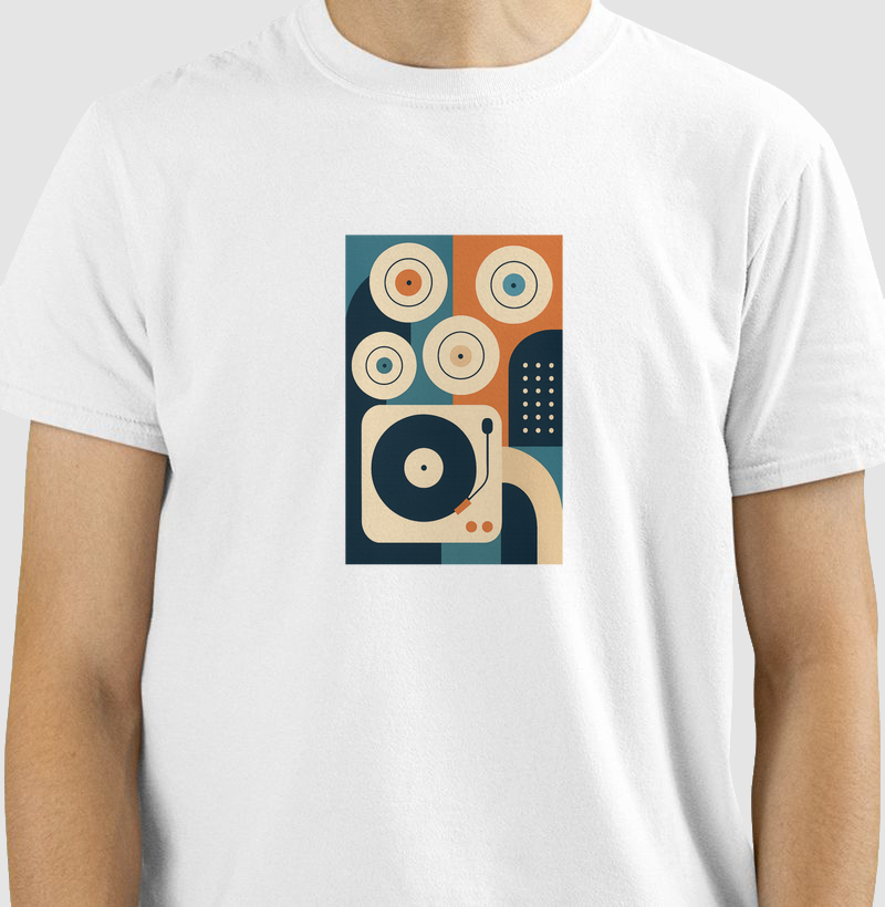 Camiseta som e cores