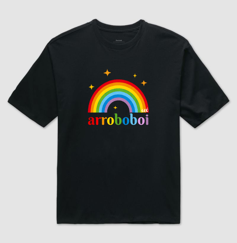 Arroboboi - Arco-íris  - Camiseta Oversized