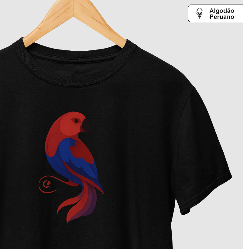 Camiseta Algodão Peruano Papagaio Ecletus - Movimento