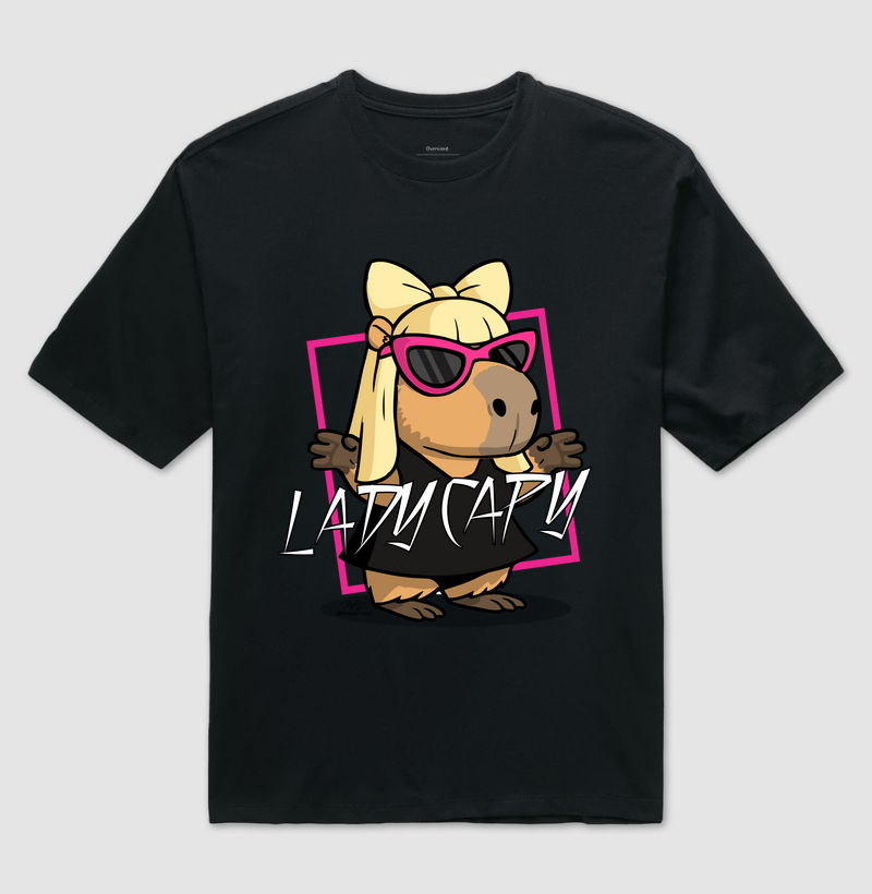 Camiseta Capivara Lady Capy - Camiseta Oversized
