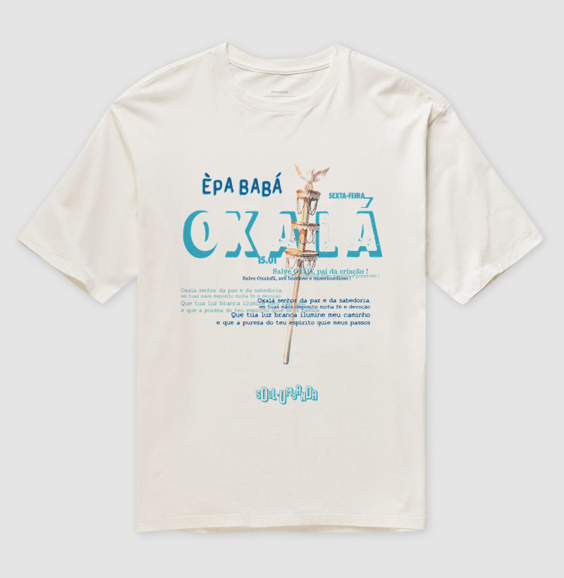 oversized OXALÁ oração unissex