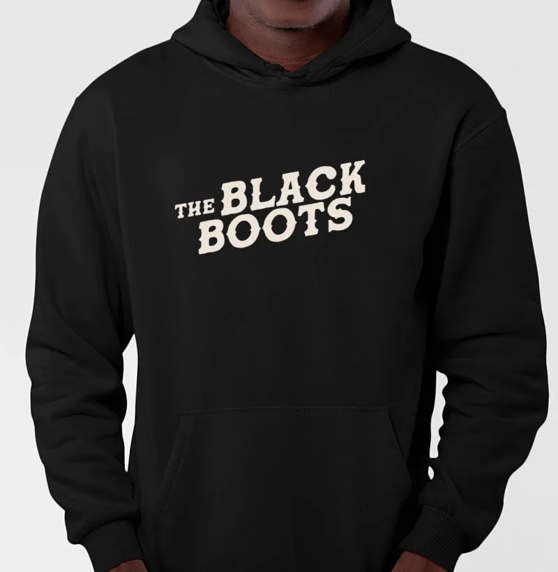 Moleton Preto - The Black Boots (Logo Bege)