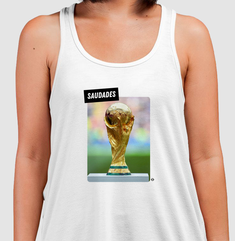 feminina de futebol estampa "saudades copa do mundo" joga bonita