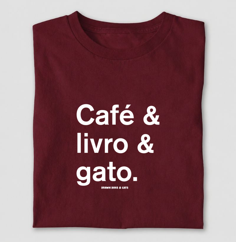 Café & livro & gato