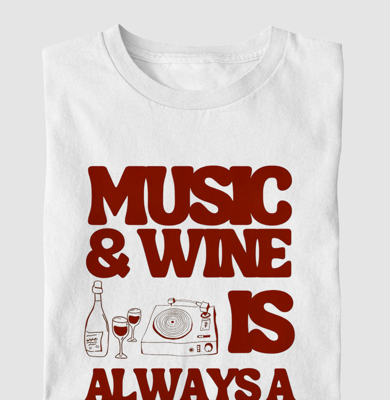 Camiseta Music & Wine