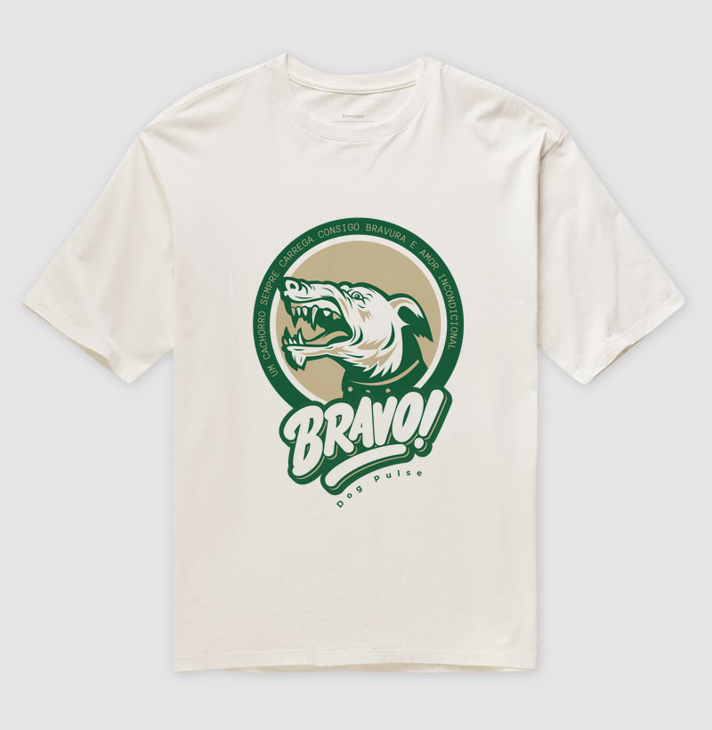 Camiseta Oversized Dog Pulse - Bravo Green