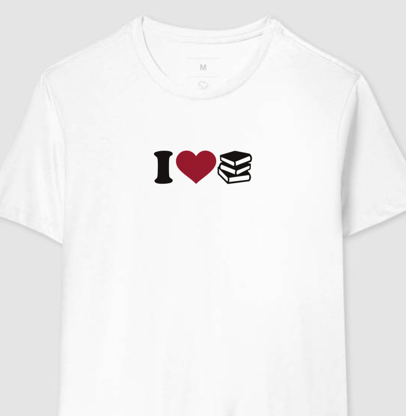 CAMISETA I LOVE BOOKS