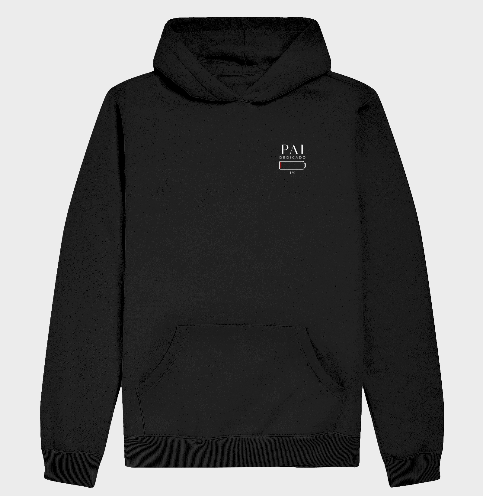 Moletom Pai Dedicado — 1% Bateria
