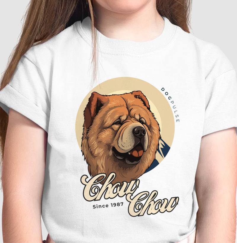 Camiseta Infantil Chow Chow Busto Dog Pulse