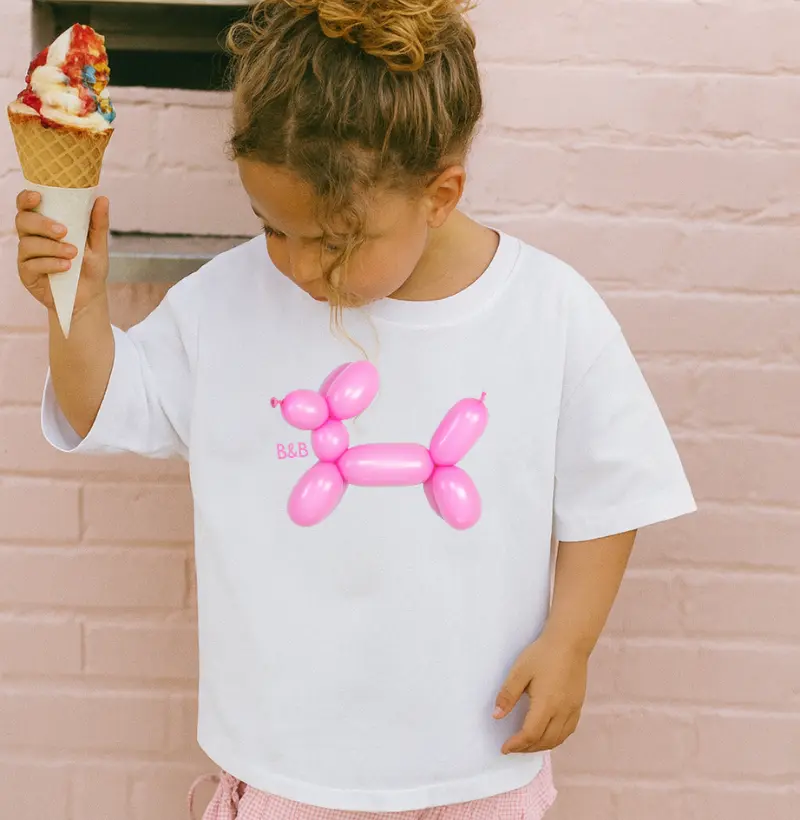 Camiseta Infantil Pink Dog