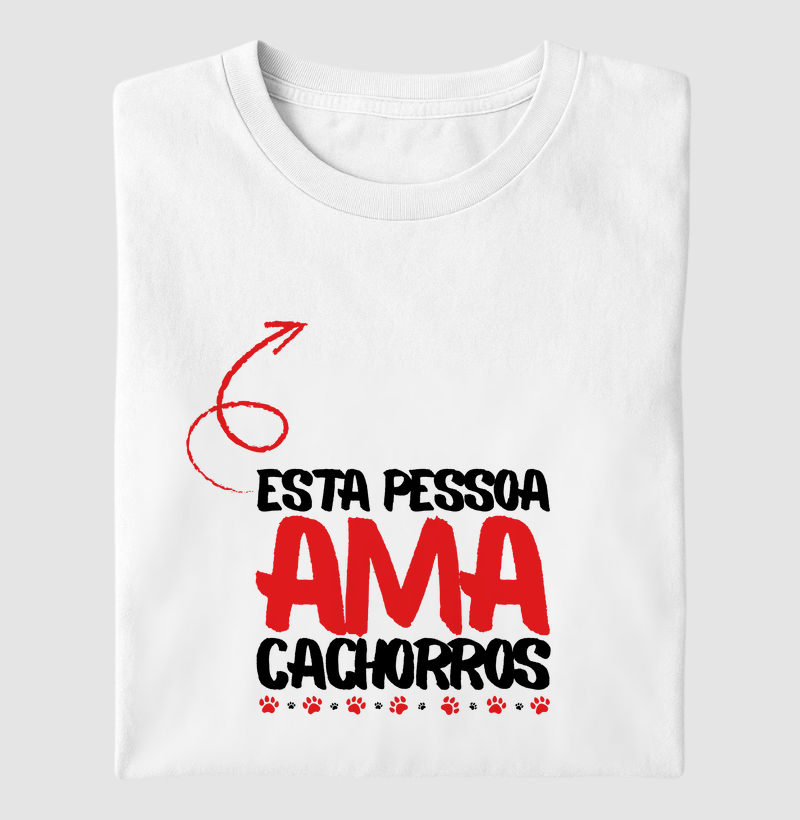 Esta pessoa ama cachorros.