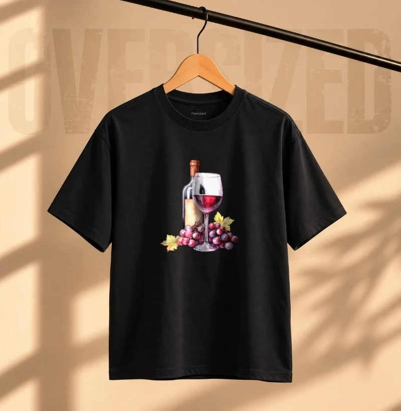 Camiseta A Essência do Vinho - Camiseta Oversized