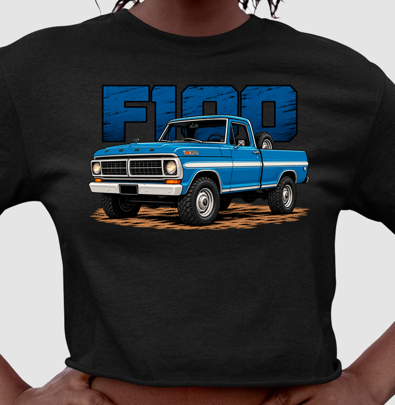 Camiseta cropped feminina F100 - Cropped