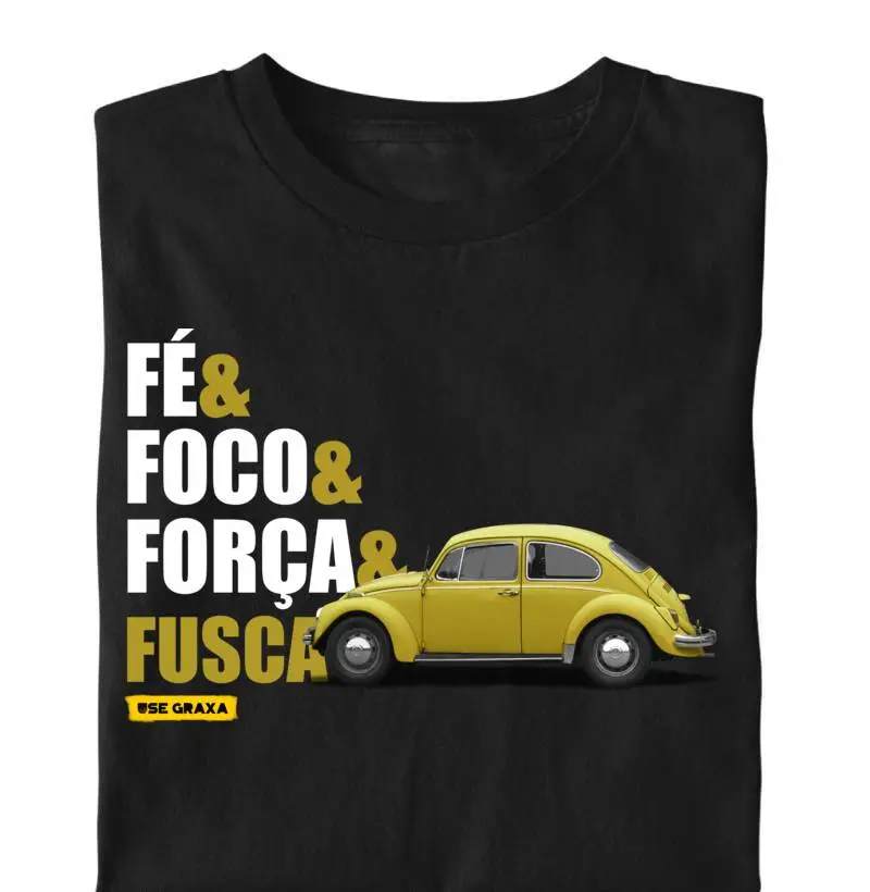 Fé Foco Força Fusca Amarelo