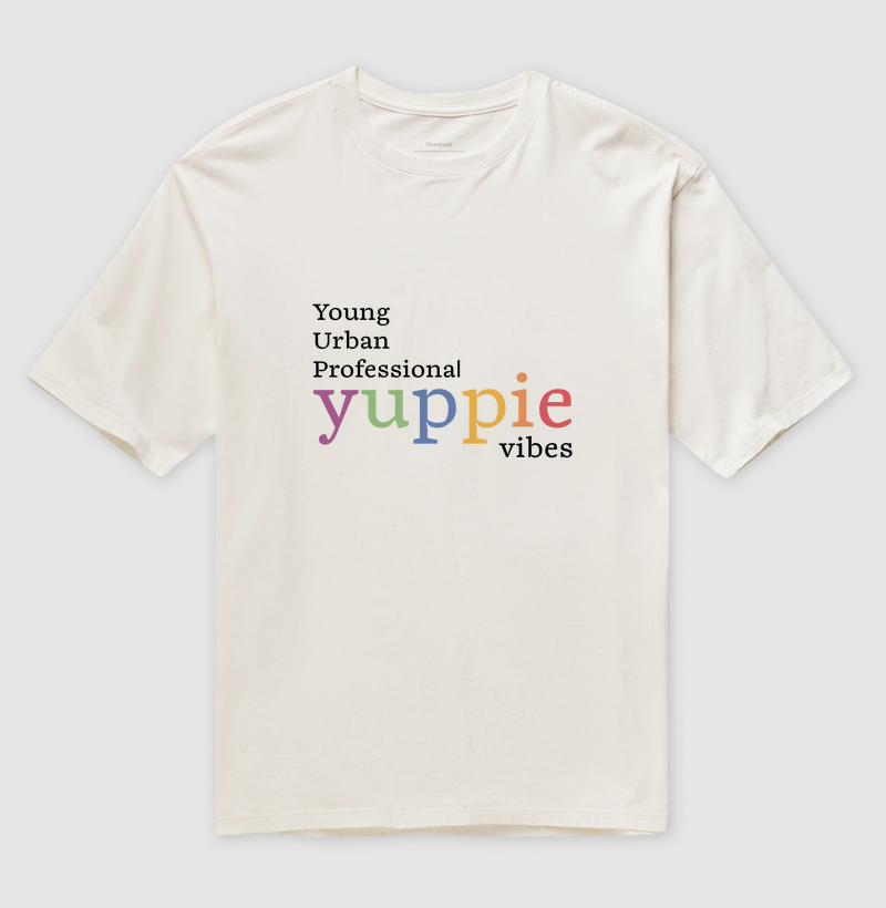 Camiseta Oversized - Yuppie Vibes (Colorida)