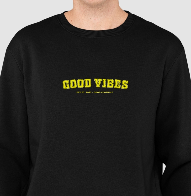 GOOD VIBES - Suéter Slim Premium