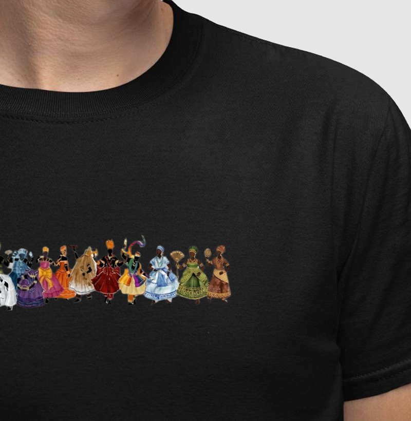 Camiseta Roda dos Orixás - Panteão e Cultura Afro