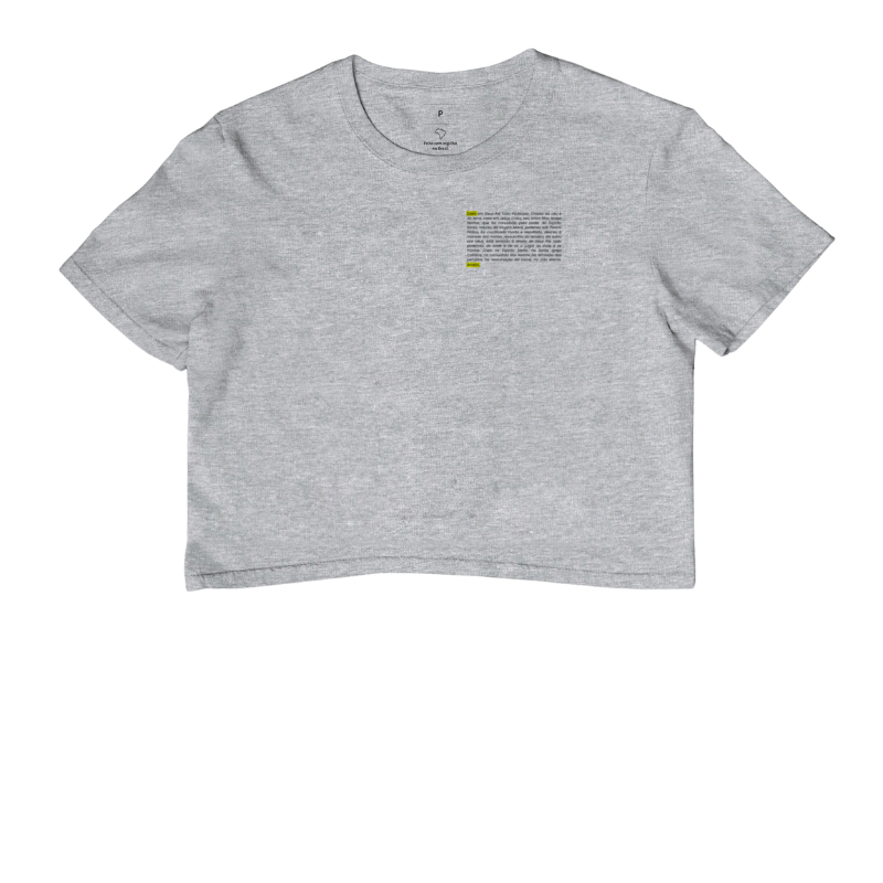 Camiseta Cropped Creio em Deus Pais - Sacrament